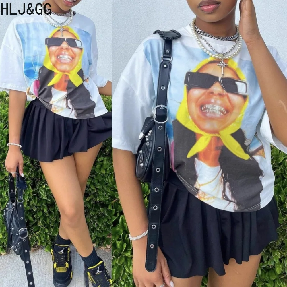 HLJ&GG Casual Autumn New Patten Printing Loose Tshirts Women Round Neck Short Sleeve Tops Y2K Trend Fashion Streetwear Clothing
HLJ&GG Casual Autumn New Patten Printing Loose Tshirts Women Round Neck Short Sleeve Tops Y2K Trend Fashion Streetwear Clothing