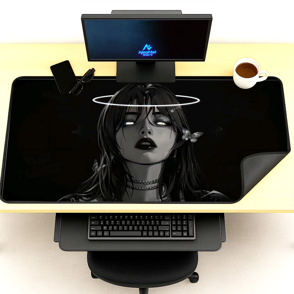 Gothic Desk Mat Big Gaming Laptop Large Pc Mousepad Black White Anime Girl 140x60 Mouse Setup Accessories Full Desk
Gothic Desk Mat Big Gaming Laptop Large Pc Mousepad Black White Anime Girl 140x60 Mouse Setup Accessories Full Desk