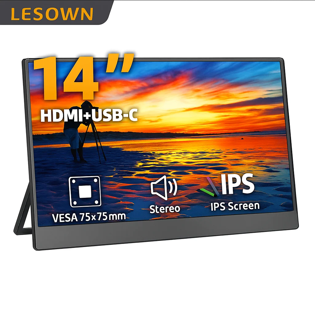 LESOWN Touchscreen 14" Auxiliary Monitor Portable Full HD Display for Gaming (Xbox/PS4)/Raspberry Pi/Laptop – Secondary Screen
LESOWN Touchscreen 14" Auxiliary Monitor Portable Full HD Display for Gaming (Xbox/PS4)/Raspberry Pi/Laptop – Secondary Screen