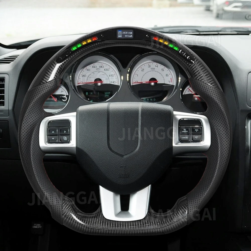 LED Carbon Fiber Steering Wheel Red Stitch Fit For Dodge Charger Challenger Durango 2011-2014 Perforated Leather Steering Wheel
LED Carbon Fiber Steering Wheel Red Stitch Fit For Dodge Charger Challenger Durango 2011-2014 Perforated Leather Steering Wheel