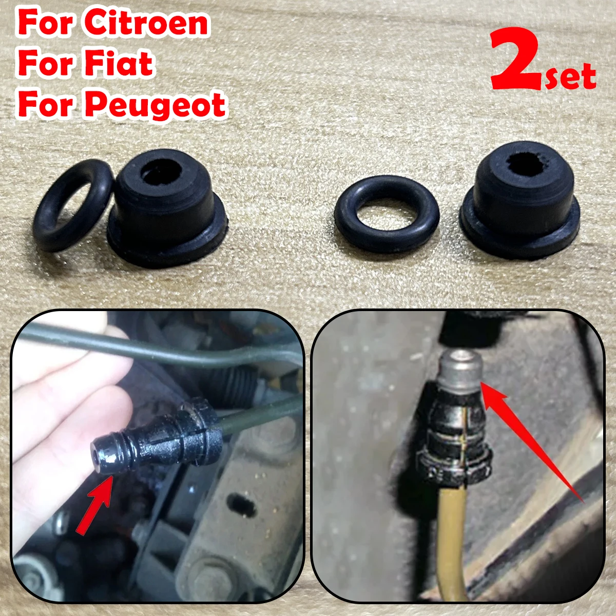 2 set Clutch Slave Master Cylinder Pipe Seal Repair Set For Citroen Fiat Peugeot Car Accessories 1K0798741 02F141143A 215615
2 set Clutch Slave Master Cylinder Pipe Seal Repair Set For Citroen Fiat Peugeot Car Accessories 1K0798741 02F141143A 215615