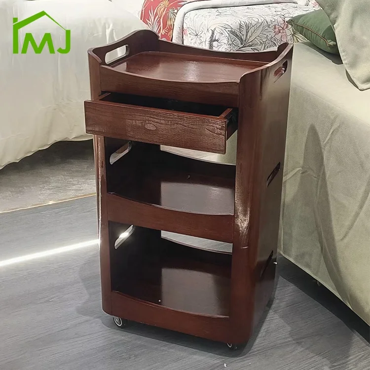 Modern Barber Nail Salon Makeup Hairdressing Storage Rolling Tool Wooden Trolley
Modern Barber Nail Salon Makeup Hairdressing Storage Rolling Tool Wooden Trolley