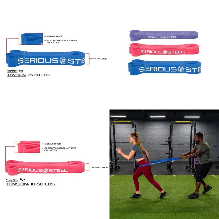 Serious Steel 41 Assisted Pull-up Band, Heavy Duty Resistance Band Sets, Stretching, Powerlifting, Resistance Training and Pull
Serious Steel 41 Assisted Pull-up Band, Heavy Duty Resistance Band Sets, Stretching, Powerlifting, Resistance Training and Pull