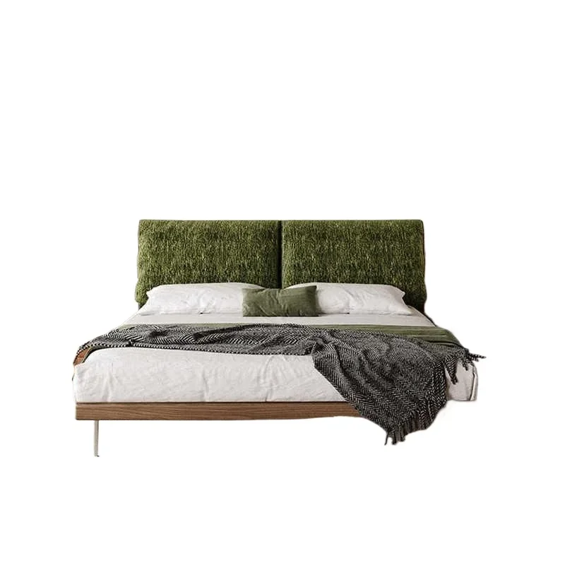 Elephant ear retro chenille cloth bed, master bedroom medium and ancient style premium solid wood soft bag bed
Elephant ear retro chenille cloth bed, master bedroom medium and ancient style premium solid wood soft bag bed