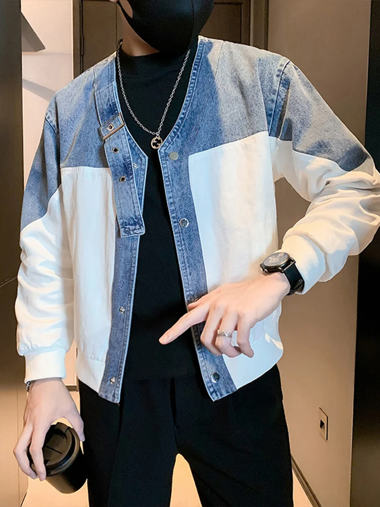 Trendy ex Collarl Denim Jaet Spring Autumn Seasonal Design Sense Patchwork Men's Top Youth ular Stand Fit Jaet
Trendy ex Collarl Denim Jaet Spring Autumn Seasonal Design Sense Patchwork Men's Top Youth ular Stand Fit Jaet