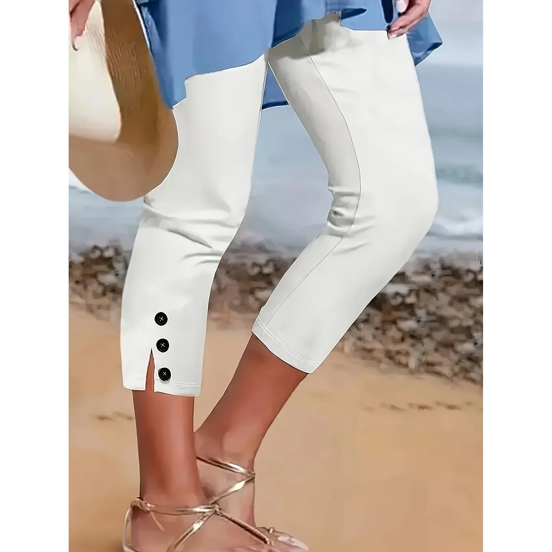 V 10807 Summer Elastic SevenPants Casual Harajuku Style Neutral Gender Loose Fit Pants for Women Comfortable Breathable
V 10807 Summer Elastic SevenPants Casual Harajuku Style Neutral Gender Loose Fit Pants for Women Comfortable Breathable