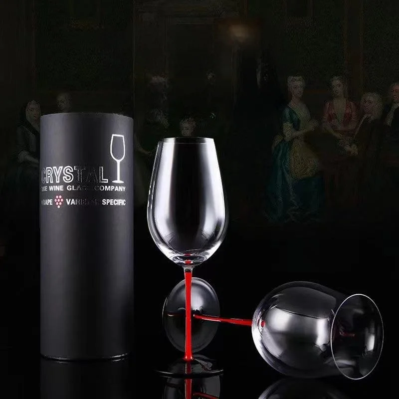 Burgundy Wine Glasses Luxury Crystal High Stemmed Large Belly Red Wine Cups Elegant Black Rods Modern Simple Style Diningware
Burgundy Wine Glasses Luxury Crystal High Stemmed Large Belly Red Wine Cups Elegant Black Rods Modern Simple Style Diningware