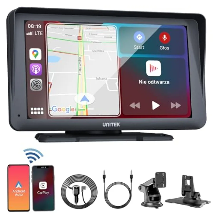 Wirel Portable Touchscreen Car Stereo - 7 inch Bluetooth Compatable Android and Apple Carplay Screen for Car Pantalla para Carr
Wirel Portable Touchscreen Car Stereo - 7 inch Bluetooth Compatable Android and Apple Carplay Screen for Car Pantalla para Carr