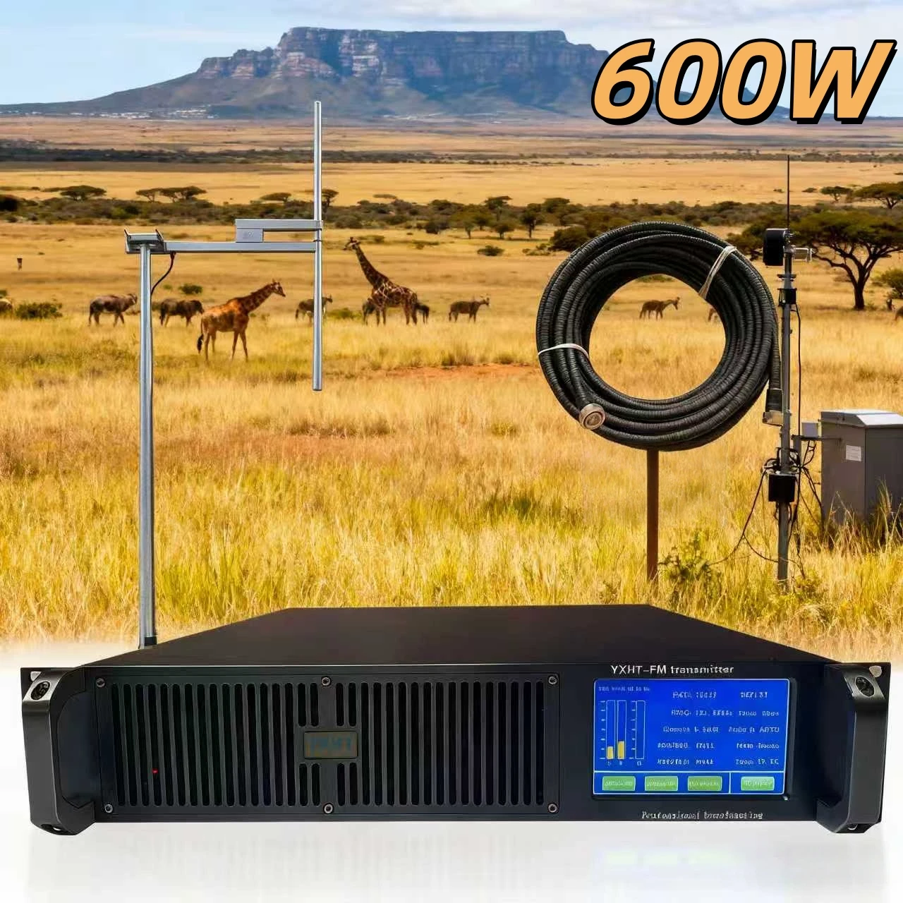 TC- 600W FM Transmitter (with Antenna & Cable) – Premium Durability & Reliable Performance for Field Science Trips 
TC- 600W FM Transmitter (with Antenna & Cable) – Premium Durability & Reliable Performance for Field Science Trips