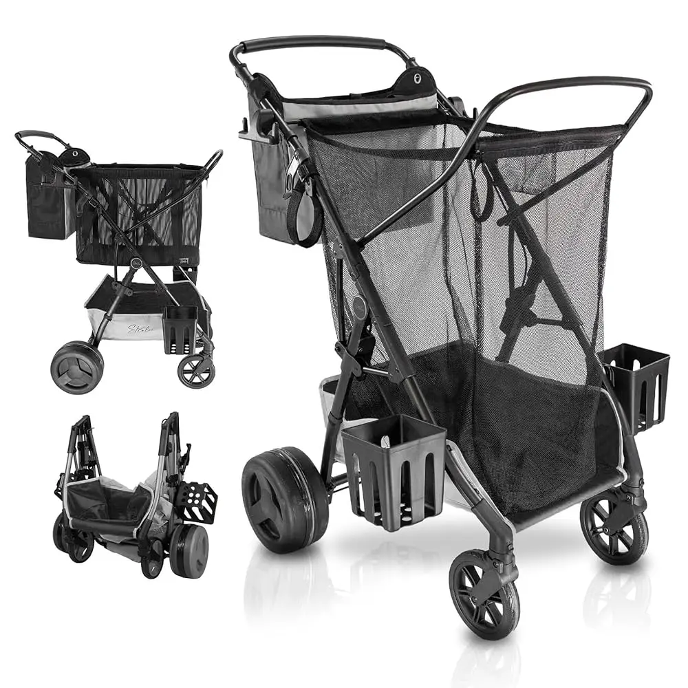 Large Wheeled Collapsible Beach Cart For Soft Sand, Shopping, Camping & Garden- Lightweight Aluminum Frame- Removable Storage
Large Wheeled Collapsible Beach Cart For Soft Sand, Shopping, Camping & Garden- Lightweight Aluminum Frame- Removable Storage