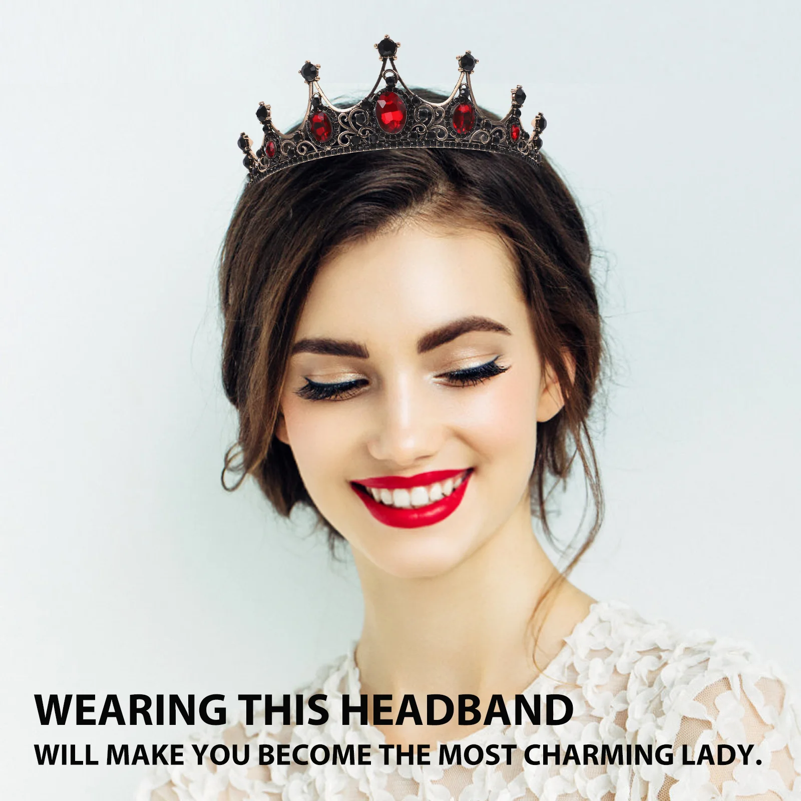 Headgear Black Crown Miss Bride Accessories Red Alloy Baroque Headband Party Headdress
Headgear Black Crown Miss Bride Accessories Red Alloy Baroque Headband Party Headdress