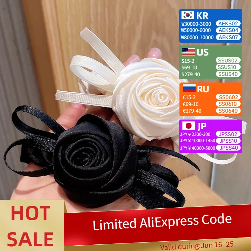 French Retro Fabric Rose Large Intestine Hair Band Elegant Bow High-Grade Scrunchies Резинки Для Волос Girl Hair Accessoires
French Retro Fabric Rose Large Intestine Hair Band Elegant Bow High-Grade Scrunchies Резинки Для Волос Girl Hair Accessoires