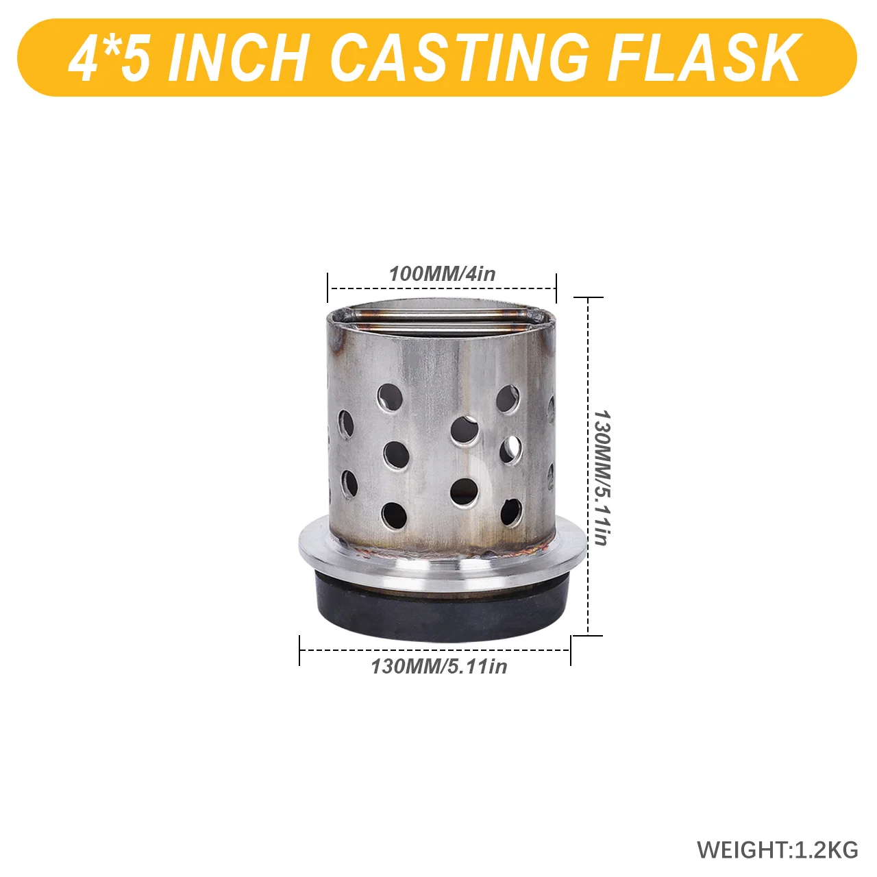 Tooltos 4 Inch Stainless Steel Jewelry Casting Flask for Vacuum Casting | Plaster Mold Flask Jewelry Making Equipment
Tooltos 4 Inch Stainless Steel Jewelry Casting Flask for Vacuum Casting | Plaster Mold Flask Jewelry Making Equipment