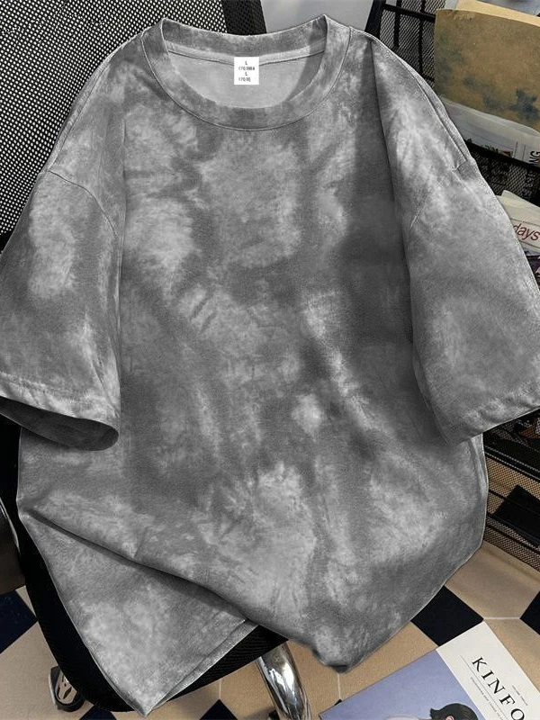 Retro American High Street Tie Dye ort Sve T-irt Loose Couple Heavyweight Ice Silk Summer New Sle Men's Casual Top
Retro American High Street Tie Dye ort Sve T-irt Loose Couple Heavyweight Ice Silk Summer New Sle Men's Casual Top