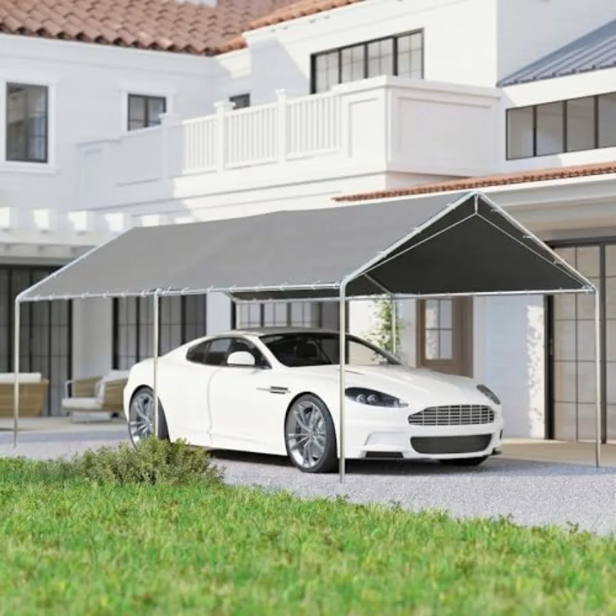 10'x20' Carport Outdoor Heavy Duty Party Tent Galvanized Car Canopy with Included Anchor Kit, 3 Reinforced Steel Cables
10'x20' Carport Outdoor Heavy Duty Party Tent Galvanized Car Canopy with Included Anchor Kit, 3 Reinforced Steel Cables