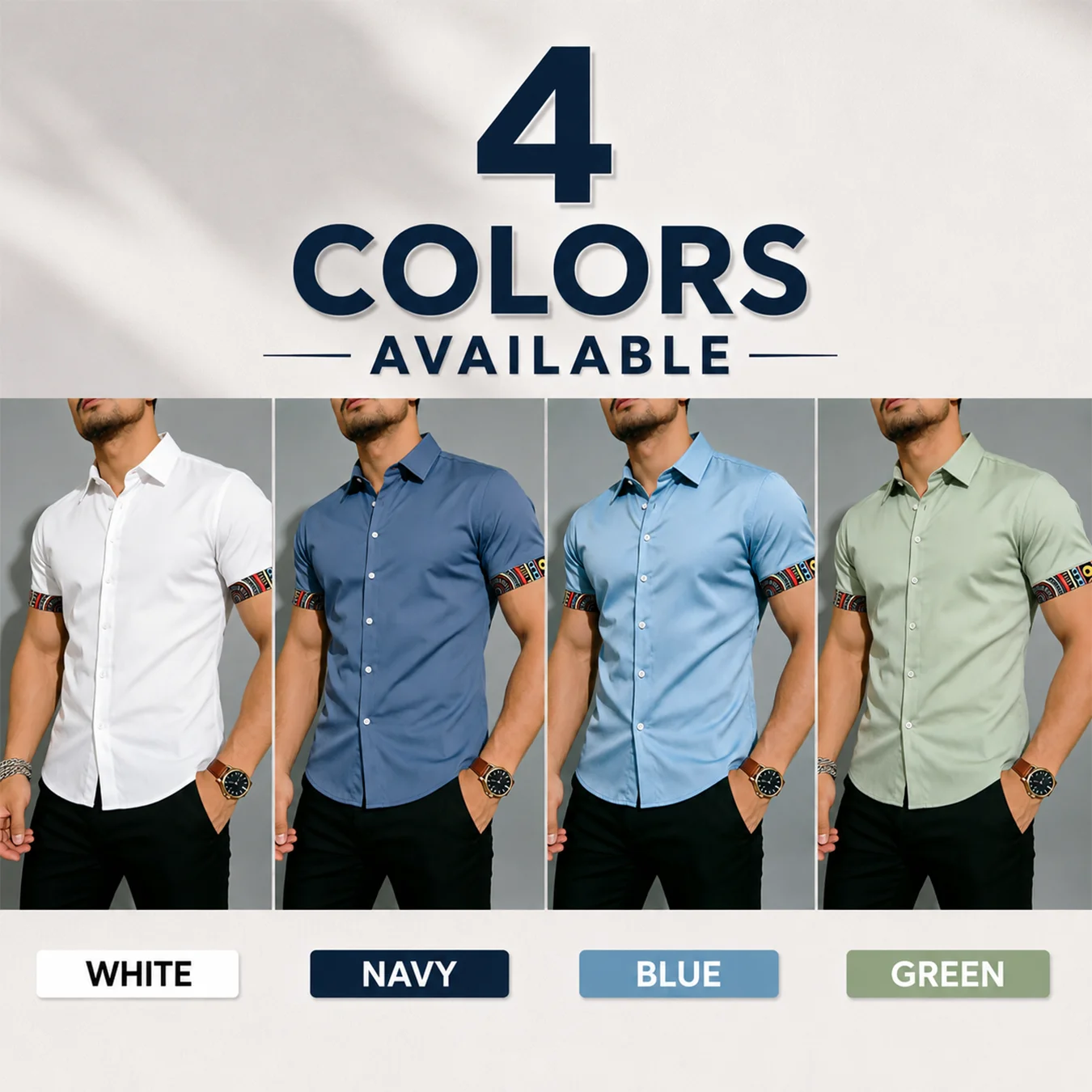 Men Fashion Short Sleeve Shirt Casual Slim Fit Button Down Summer Beach Shirt Random Sleeve Print Tops
Men Fashion Short Sleeve Shirt Casual Slim Fit Button Down Summer Beach Shirt Random Sleeve Print Tops