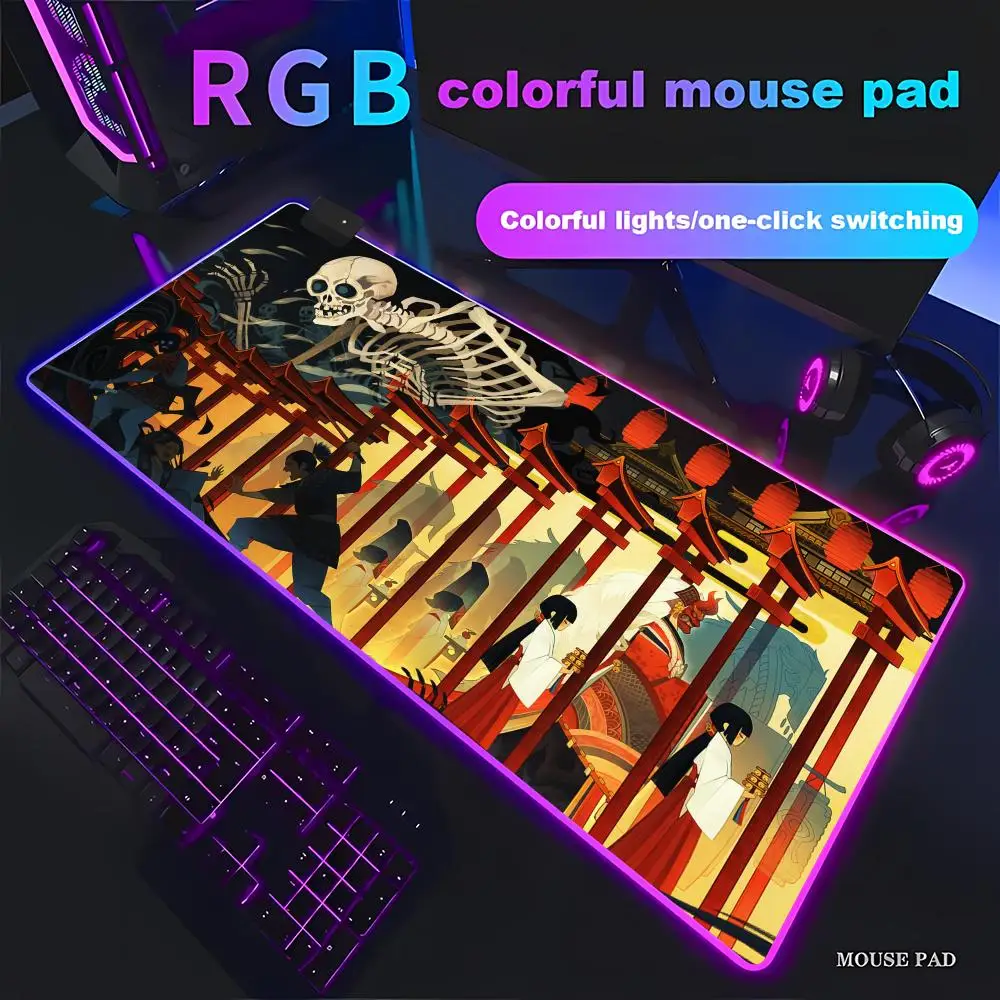 HYBXAXC Japanese Dark Samurai Skeleton Art Mouse Pad Large RGB Gaming Mouse Pad HD Gamer Large LED Light XXL Computer Non-slip
HYBXAXC Japanese Dark Samurai Skeleton Art Mouse Pad Large RGB Gaming Mouse Pad HD Gamer Large LED Light XXL Computer Non-slip