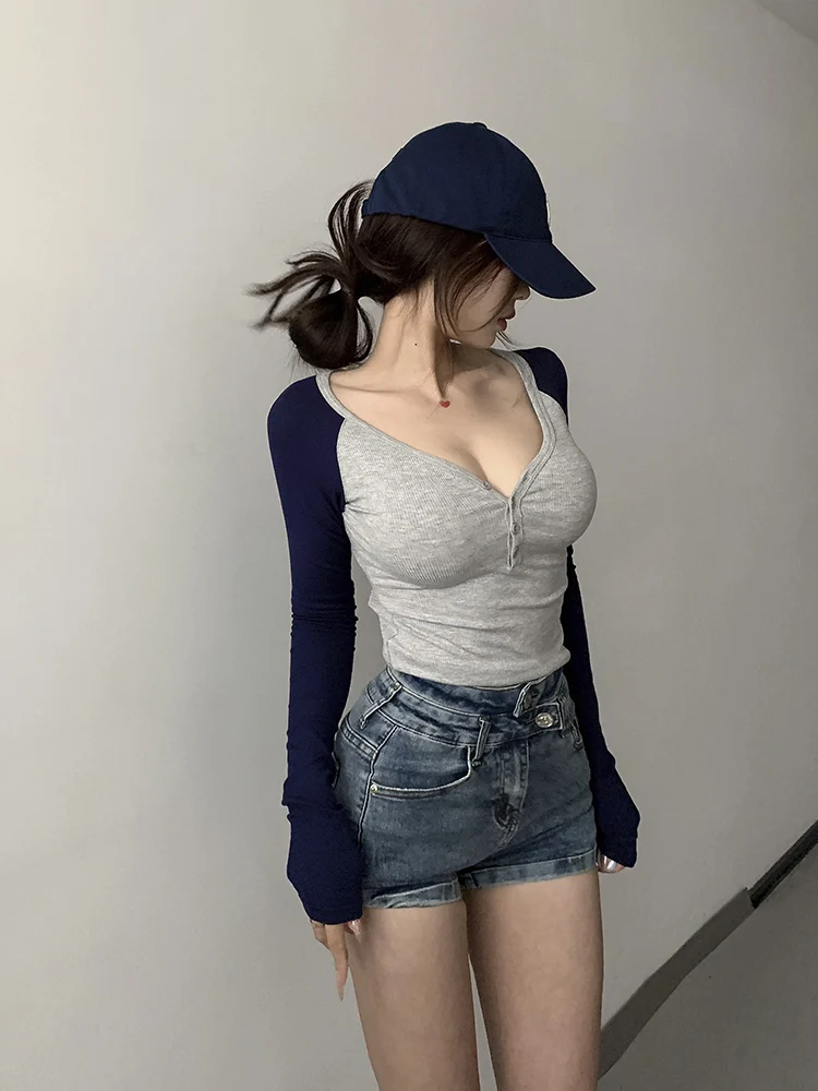 Женский облегающий топ Spicy Girl Color Colion с V-образным вырезом, удлиненный, для йоги и фитнеса, весна-осень, для повседневной носки, спортивный, средней длины
Женский облегающий топ Spicy Girl Color Colion с V-образным вырезом, удлиненный, для йоги и фитнеса, весна-осень, для повседневной носки, спортивный, средней длины