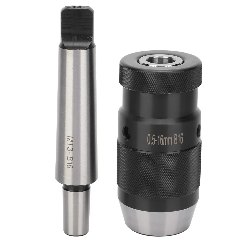 Taper Morse Taper MT3 Keyless Drill Chuck B16 0.5 16mm Tapered Mandrel MK3 Quick Release Drill Chuck Tool Chuck Milling Machine
Taper Morse Taper MT3 Keyless Drill Chuck B16 0.5 16mm Tapered Mandrel MK3 Quick Release Drill Chuck Tool Chuck Milling Machine