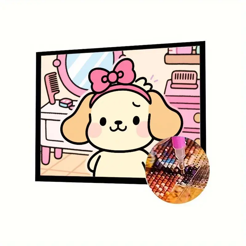 1PC Adorable Cartoon Puppy Diamond Painting Kit - Cute 5D DIY Full Drill Rhinestone Art Featuring Sweet Dog with Pink Bow Headba
1PC Adorable Cartoon Puppy Diamond Painting Kit - Cute 5D DIY Full Drill Rhinestone Art Featuring Sweet Dog with Pink Bow Headba