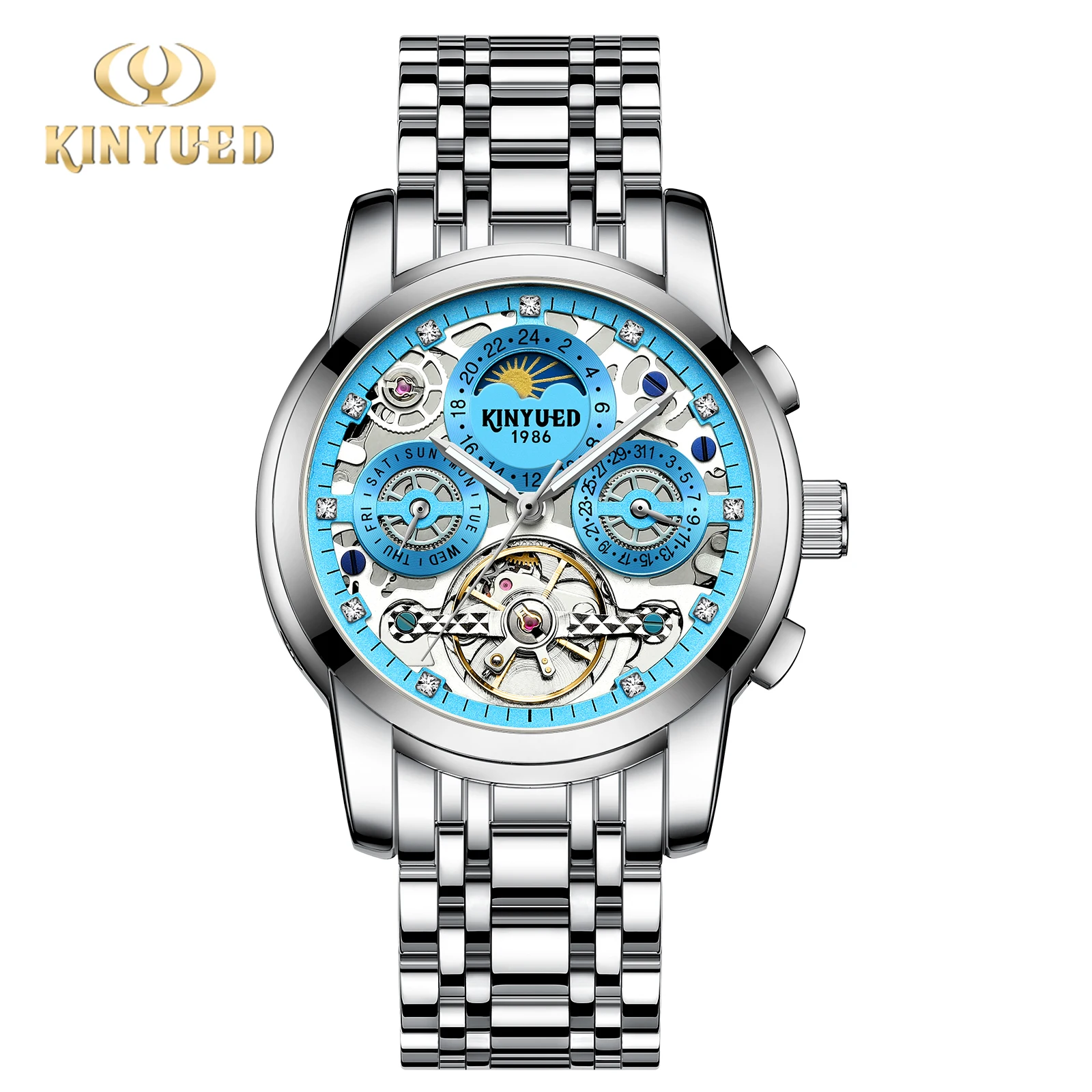 KINYUED 2026 New Men's Automatic Mechanical Watch Stainless Steel Waterproof Watch J130-4
KINYUED 2026 New Men's Automatic Mechanical Watch Stainless Steel Waterproof Watch J130-4