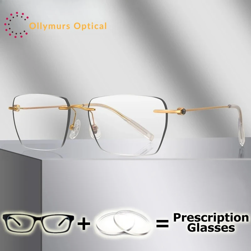 OLLYMURS Multifocal Glasses Frameless Optical Prescription Glasses Recipe Rimless Photochromic Free Form Wide Field
OLLYMURS Multifocal Glasses Frameless Optical Prescription Glasses Recipe Rimless Photochromic Free Form Wide Field