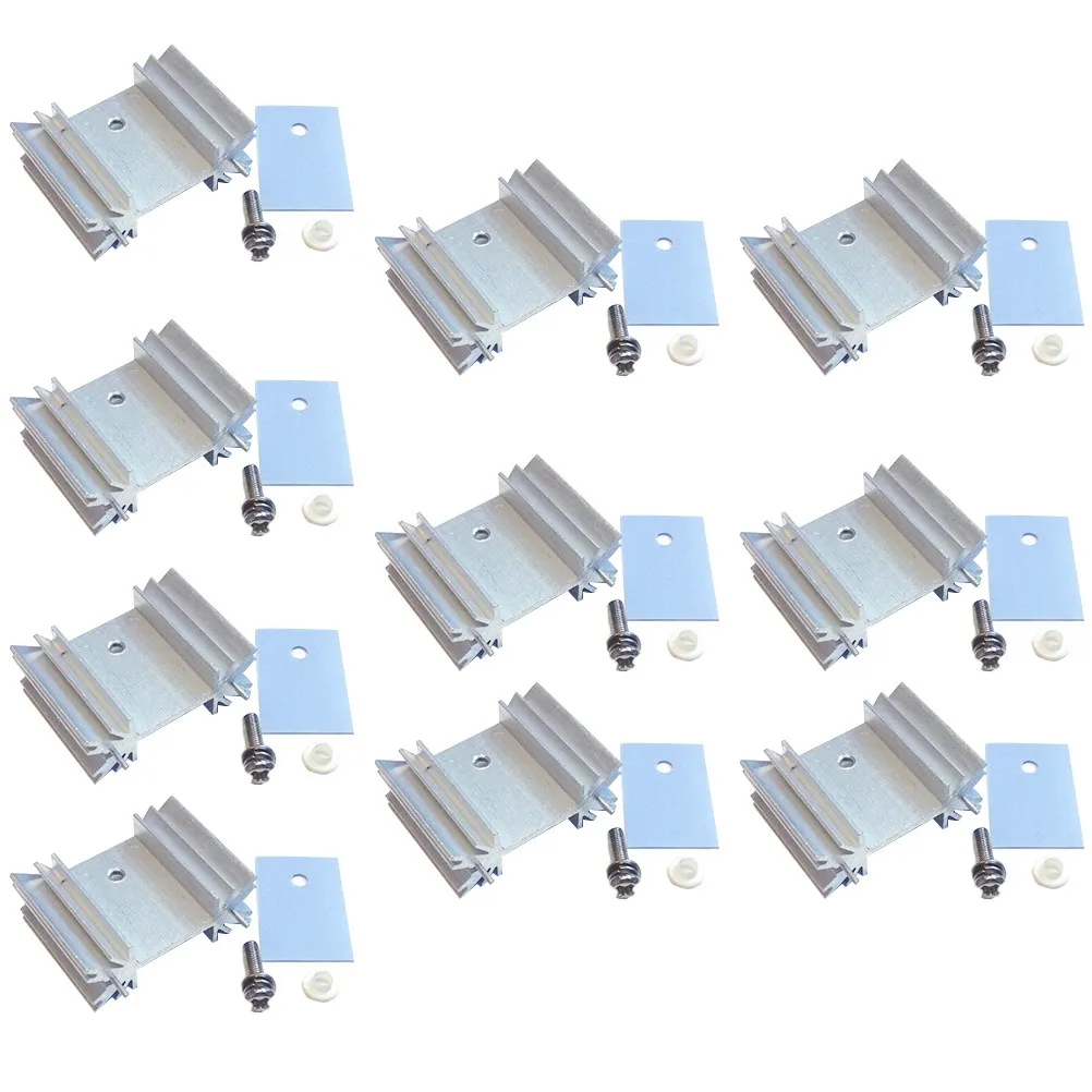 1Set Aluminum Heat Sink High Thermal Conductivity Cooling Fin for to-220 Transistor Regulator Power Semiconductor Cooler
1Set Aluminum Heat Sink High Thermal Conductivity Cooling Fin for to-220 Transistor Regulator Power Semiconductor Cooler