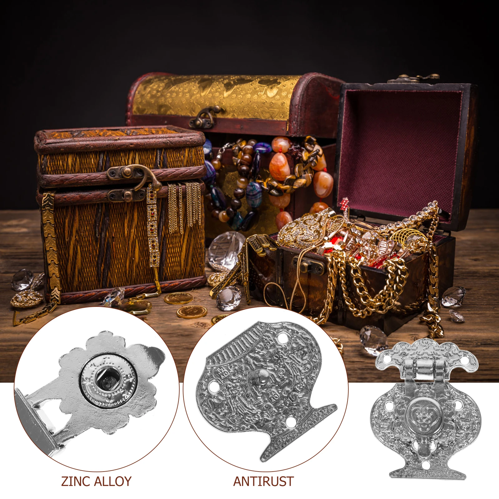 10pcs Vintage Buckle Cabinet Latch Retro Hasp Lock Door Hasps Zinc Alloy Easy Install Jewelry Box Hardware Wooden Case
10pcs Vintage Buckle Cabinet Latch Retro Hasp Lock Door Hasps Zinc Alloy Easy Install Jewelry Box Hardware Wooden Case