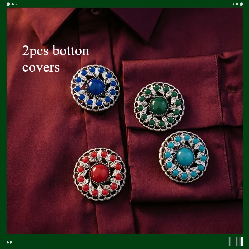 2PCS Fashion High Quality Bohemian Ethnic Style Button Covers for DIY Clothing Decorative Button Shirt Sleeve Button Decoration
2PCS Fashion High Quality Bohemian Ethnic Style Button Covers for DIY Clothing Decorative Button Shirt Sleeve Button Decoration