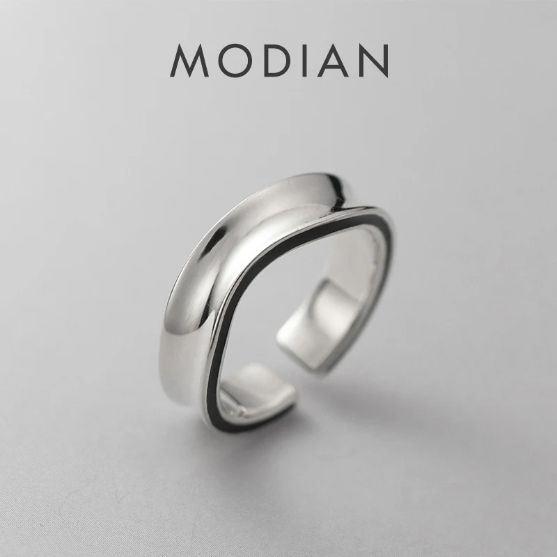 Modian 925 Sterling Silver Adjustable Irregular Smooth Finger Rings Fashion Open Size 7-9 Ring For Women Party Charm Jewelry
Modian 925 Sterling Silver Adjustable Irregular Smooth Finger Rings Fashion Open Size 7-9 Ring For Women Party Charm Jewelry