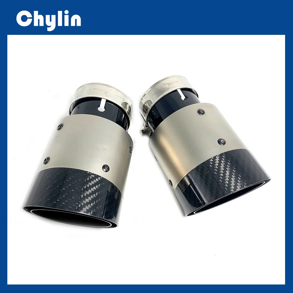 Newest Hot Sale 1Pcs Car Modification Black Exhaust Pipe Half Silver Aluminum Alloy With Half Glossy Carbon Fiber Muffler Tip
Newest Hot Sale 1Pcs Car Modification Black Exhaust Pipe Half Silver Aluminum Alloy With Half Glossy Carbon Fiber Muffler Tip