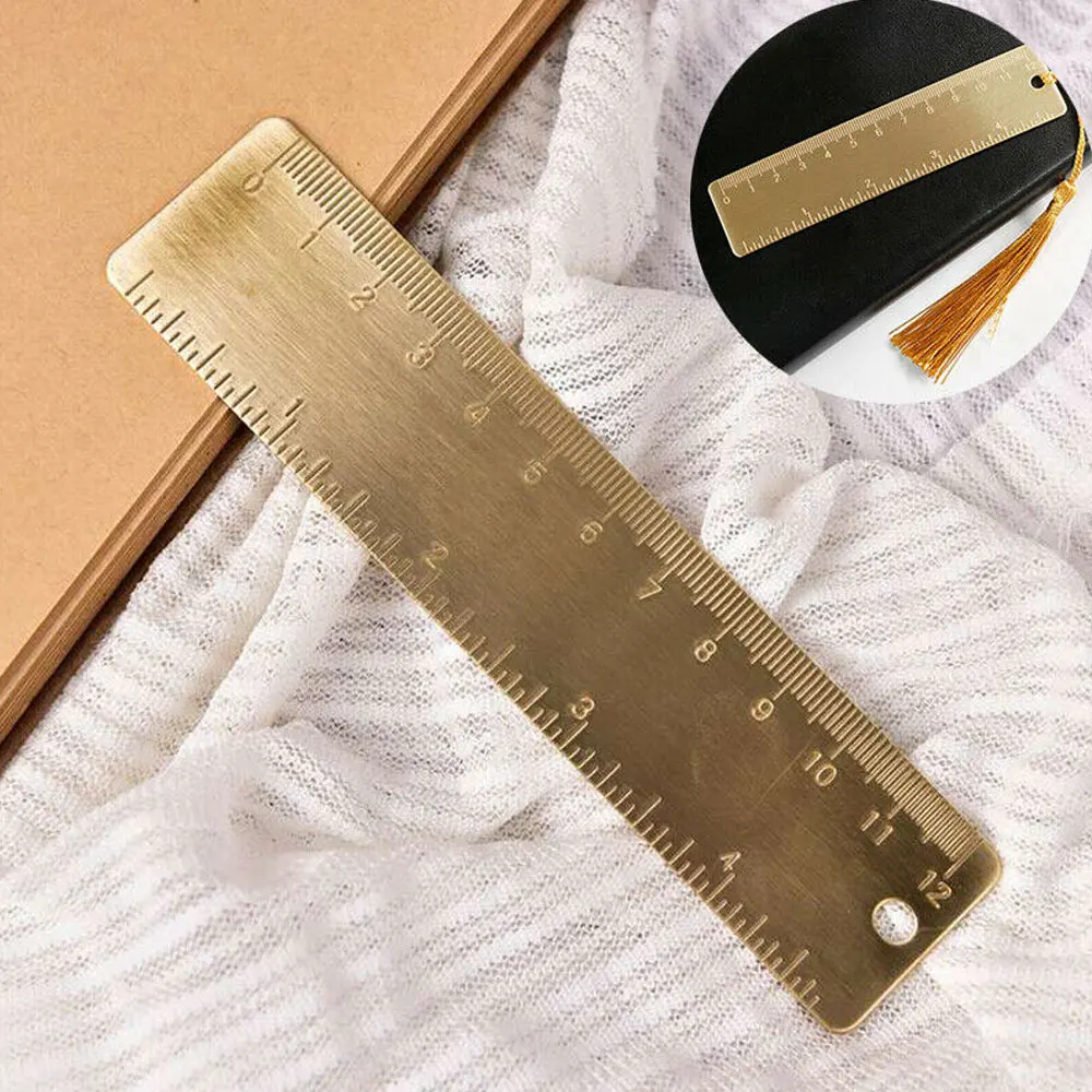 12CM Brass Straight Ruler Metal Painting Tools Geometric Metal Drawing Kit Bookmark Stationery
12CM Brass Straight Ruler Metal Painting Tools Geometric Metal Drawing Kit Bookmark Stationery