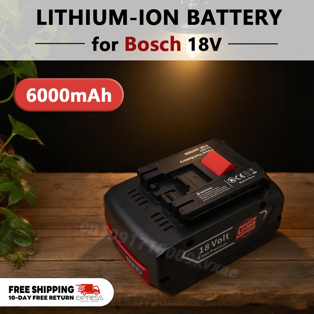 High-Performance 18V 6Ah Lithium Battery for Bosch GBA,GSR,GSB Power Tools-Integrated with BAT618/BAT609 Smart BMS Fast Charging
High-Performance 18V 6Ah Lithium Battery for Bosch GBA,GSR,GSB Power Tools-Integrated with BAT618/BAT609 Smart BMS Fast Charging