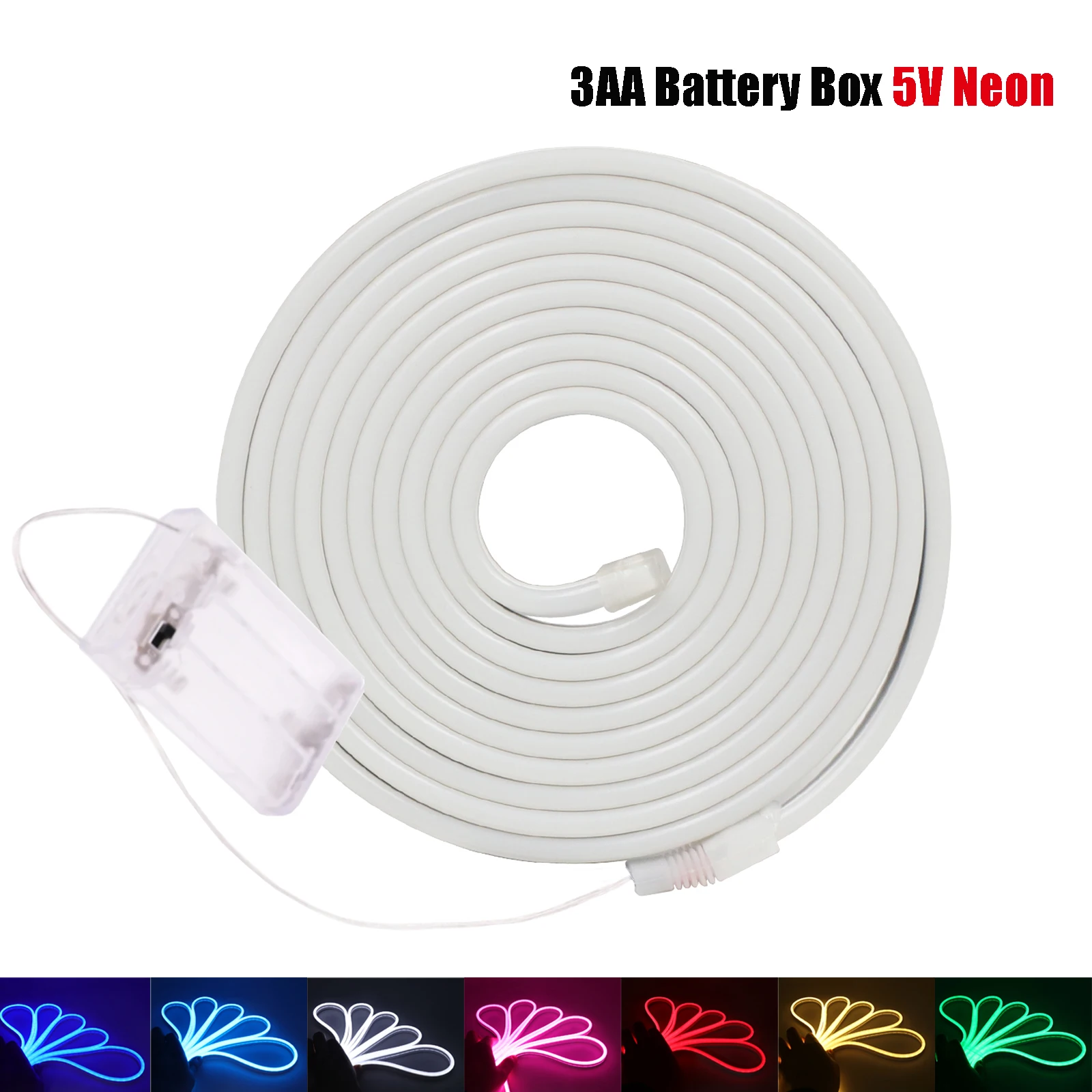 3AA Battery Box Powered 1M 2M 3M Neon Led Strip Light 5V 2835 120Leds/m Waterproof DIY Sign Tape Red Ice Blue Yellow Pink Green 
3AA Battery Box Powered 1M 2M 3M Neon Led Strip Light 5V 2835 120Leds/m Waterproof DIY Sign Tape Red Ice Blue Yellow Pink Green