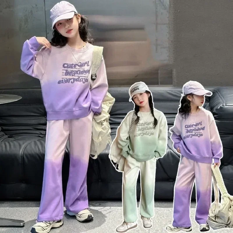Spring Autumn Girls Gradient Color Alphabet Patchwork Sweatshirt+Sweatpant Sets School Kids Tracksuit Child Jogger Outfit 5-16Yr
Spring Autumn Girls Gradient Color Alphabet Patchwork Sweatshirt+Sweatpant Sets School Kids Tracksuit Child Jogger Outfit 5-16Yr