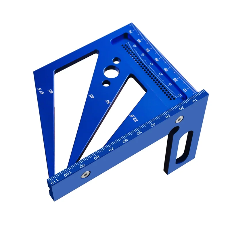 ABYN-Woodworking Measuring Ruler 22.5/30/45/60/67.5Degree Square Ruler Protractor, For Engineer Carpenter Drawing-Blue Metric Du 
ABYN-Woodworking Measuring Ruler 22.5/30/45/60/67.5Degree Square Ruler Protractor, For Engineer Carpenter Drawing-Blue Metric Du