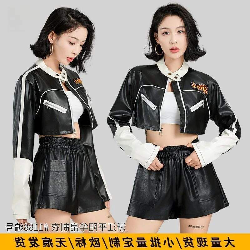 Street Sle Motorcycle Jaet Женская модная верхняя одежда ort Кожаное пальто Color Blo Personali Winter Faion 2024
Street Sle Motorcycle Jaet Женская модная верхняя одежда ort Кожаное пальто Color Blo Personali Winter Faion 2024