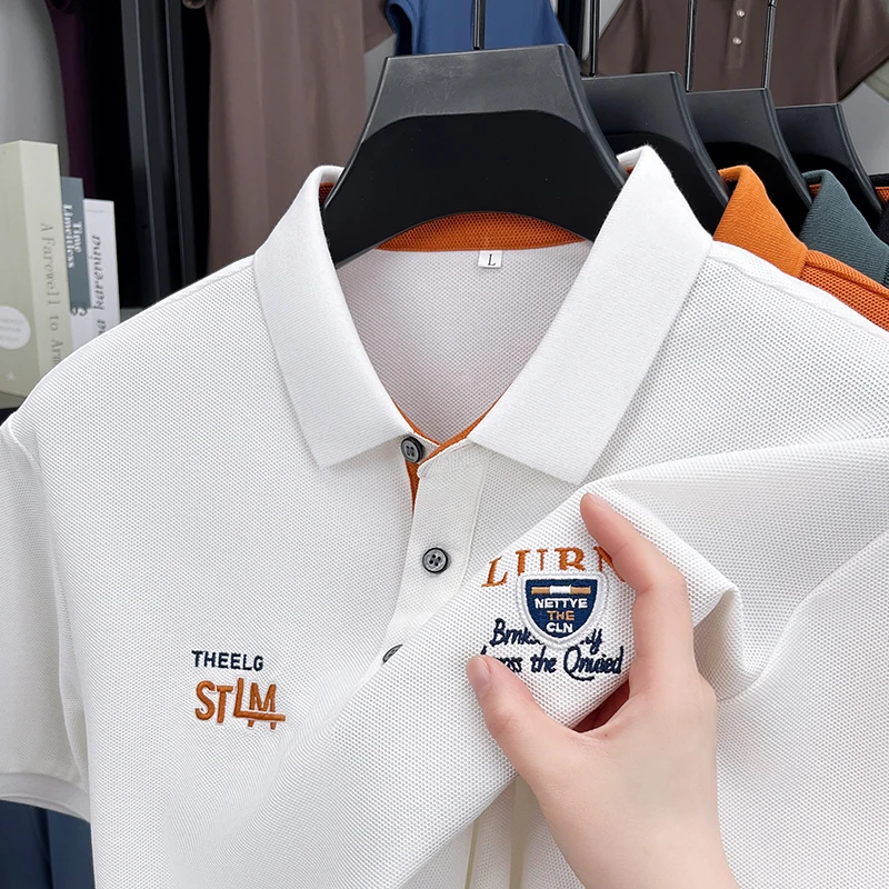 Luxury brand short sleeved men's cotton polo shirt summer fashion new badge high-end embroidery golf top casual business T-shirt
Luxury brand short sleeved men's cotton polo shirt summer fashion new badge high-end embroidery golf top casual business T-shirt