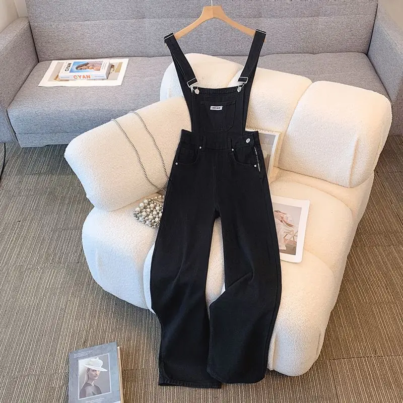 American Style Black Denim Strap Pants Women Spring Summer High Waist Loose Wide Leg Pants Fashion Trend Vintage Jeans
American Style Black Denim Strap Pants Women Spring Summer High Waist Loose Wide Leg Pants Fashion Trend Vintage Jeans