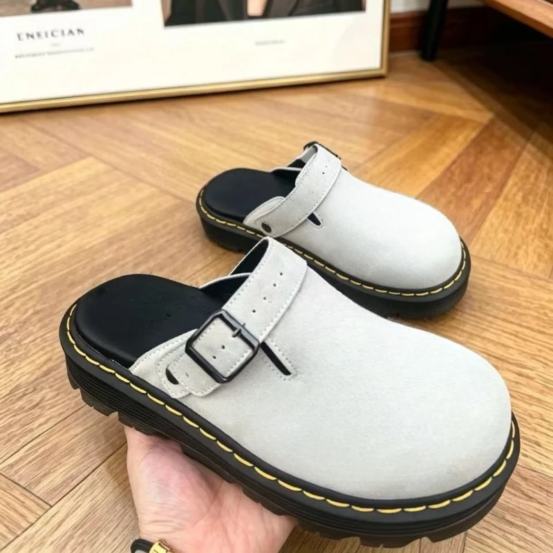 Beach Shoes Classic Clogs Shoes Men's Slippers Fashion Big Leather Casual Slippers Summer Half Slippers for Men Non Slip
Beach Shoes Classic Clogs Shoes Men's Slippers Fashion Big Leather Casual Slippers Summer Half Slippers for Men Non Slip