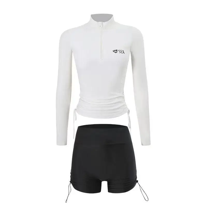 Women's Two-Piece Sportswear Swimsuit Long Sve Thermal Sunscreen Slimming Concealing Swimming Hot Spring Suit Fitn Leisure
Women's Two-Piece Sportswear Swimsuit Long Sve Thermal Sunscreen Slimming Concealing Swimming Hot Spring Suit Fitn Leisure