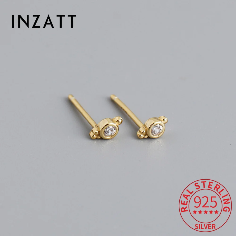 INZATT Real 925 Sterling Silver Zircon Geometric 14K Gold Mini Stud Earrings For Women Asymmetry Cute Fine Jewelry Accessories
INZATT Real 925 Sterling Silver Zircon Geometric 14K Gold Mini Stud Earrings For Women Asymmetry Cute Fine Jewelry Accessories