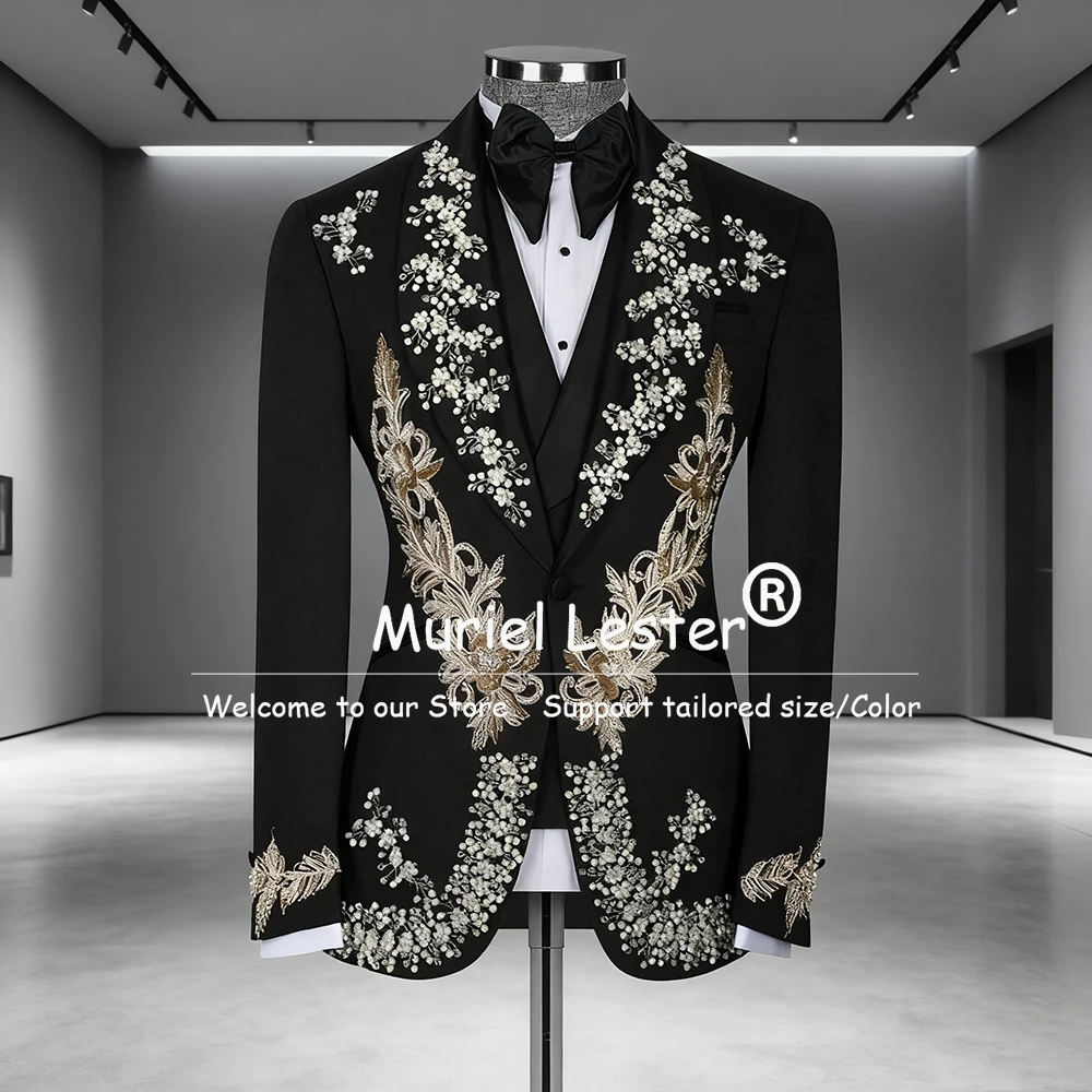 Изысканные мужские костюмы с вышитым жемчугом на свадьбу, комплекты из 3 предметов, однобортные пиджаки для выпускного вечера, мужские модные смокинги по индивидуальному заказу
Изысканные мужские костюмы с вышитым жемчугом на свадьбу, комплекты из 3 предметов, однобортные пиджаки для выпускного вечера, мужские модные смокинги по индивидуальному заказу