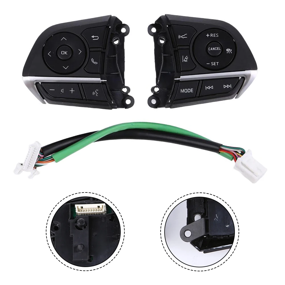 2pcs Car Steering Wheel Switch Button Black ABS 84250-06850 For Toyota Corolla 2019-2023 Car Accessories
2pcs Car Steering Wheel Switch Button Black ABS 84250-06850 For Toyota Corolla 2019-2023 Car Accessories