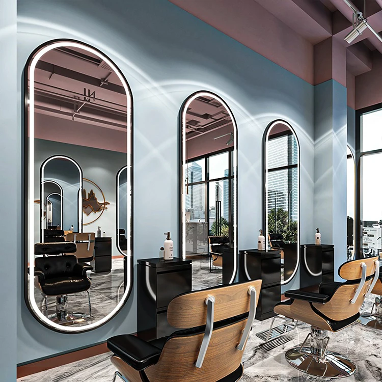High Quality Salon Equipment Black Frame Beauty Shop Wall Barber Station Modern Hairdressing Oval Large Salon Mirror
High Quality Salon Equipment Black Frame Beauty Shop Wall Barber Station Modern Hairdressing Oval Large Salon Mirror