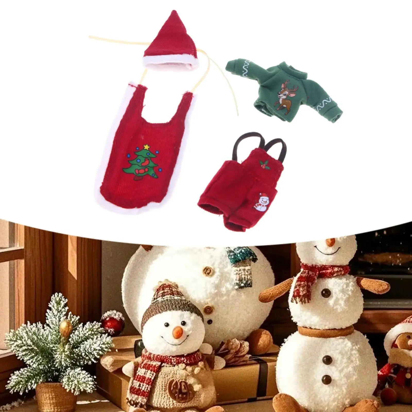 Dollhouse Miniature Christmas Doll Clothes Cute Holiday Outfits for 1/12
Dollhouse Miniature Christmas Doll Clothes Cute Holiday Outfits for 1/12