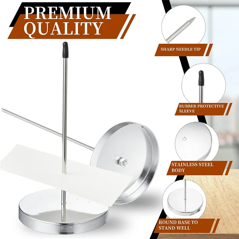 Practical-12 PCS Kitchen Takeaway Order Machine For Restaurant Silver Receipt Spike Memo Holder
Practical-12 PCS Kitchen Takeaway Order Machine For Restaurant Silver Receipt Spike Memo Holder