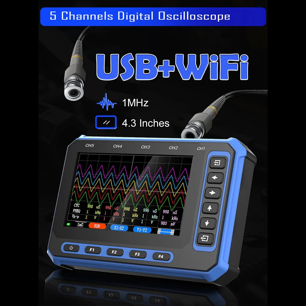OS-5C Digital Oscilloscope For Windows And For Android With 2000mAh Battery Portable Digital Oscilloscope For Automotive Test
OS-5C Digital Oscilloscope For Windows And For Android With 2000mAh Battery Portable Digital Oscilloscope For Automotive Test