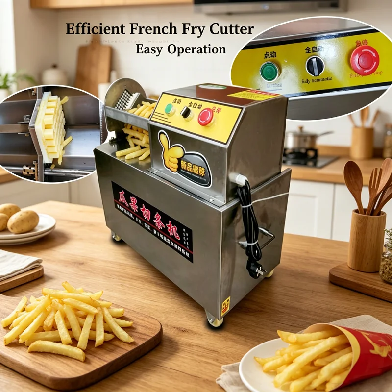 Electric Potato Stripe Cutting Machine French Fries Cutting Machine / Vegetable Cutting Machine
Electric Potato Stripe Cutting Machine French Fries Cutting Machine / Vegetable Cutting Machine