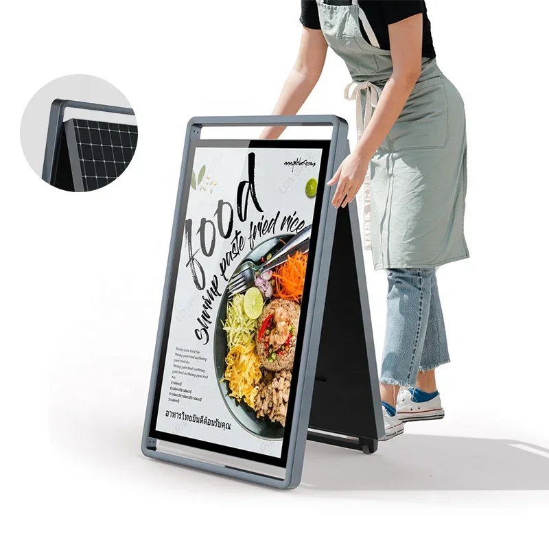 Waterproof IP65 Advertising Lcd Color Screen Solar Signage Display Rechargeable Battery Outdoor Digital Billboard Hot sales
Waterproof IP65 Advertising Lcd Color Screen Solar Signage Display Rechargeable Battery Outdoor Digital Billboard Hot sales
